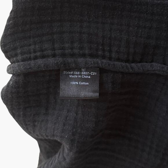 Jenni Kayne Cotton Gauze Cypress Caftan Midi Shift Dress in Black Size S - Picture 7 of 10